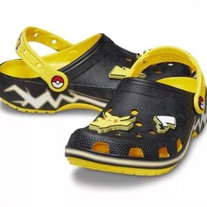 New in Box with tag Crocs Pokemon Pikachu Classic Clog US Size 9 Men / 11 Women